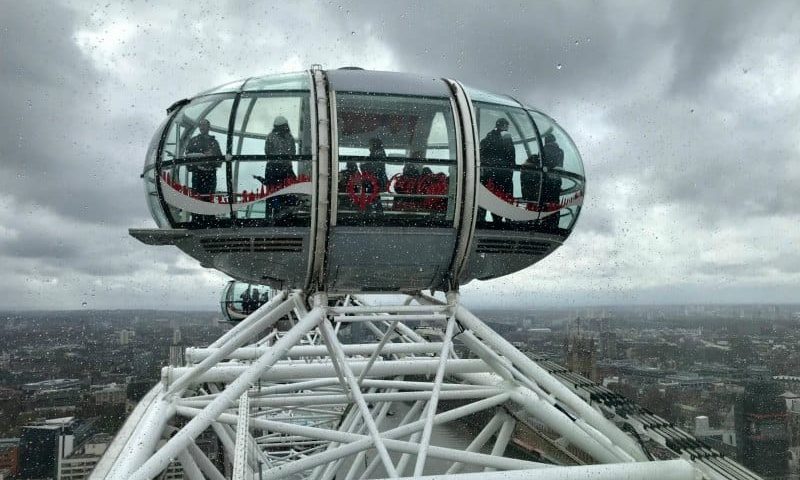 London Eye rain