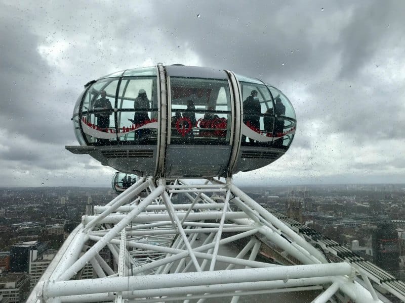 London Eye rain