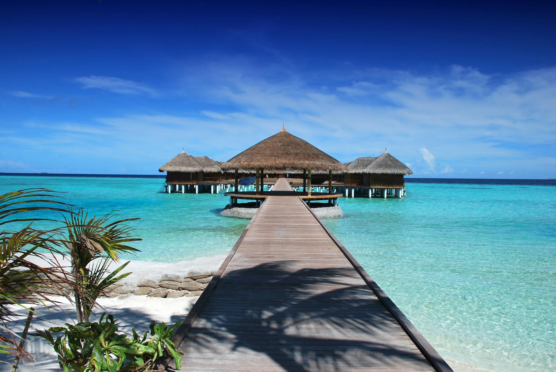 brown hut island gazebo