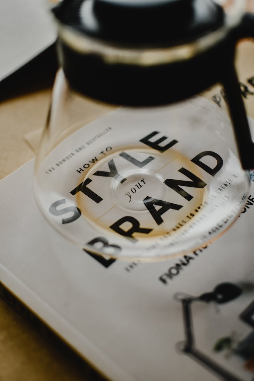 a coffee pot on a book