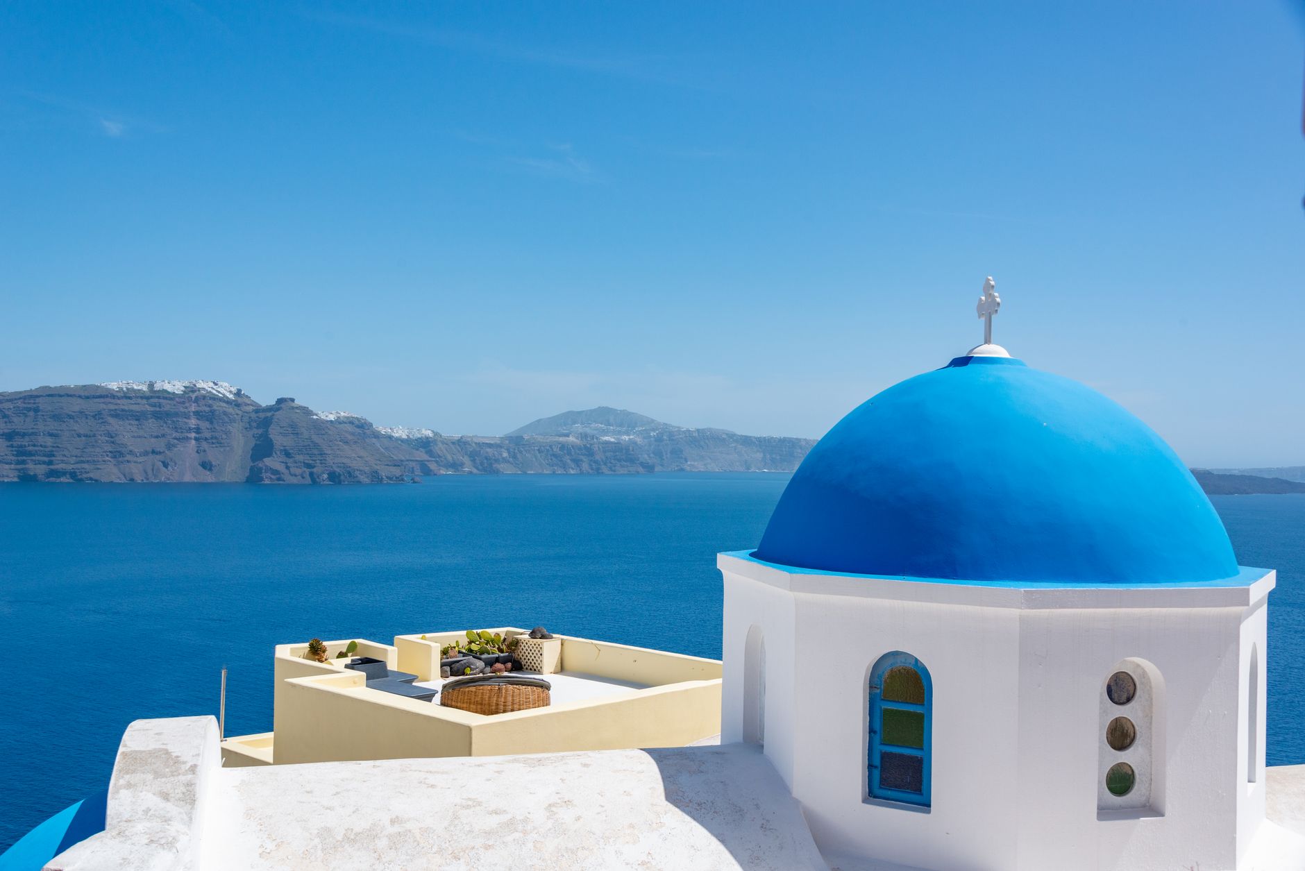 church on santorinin in greece